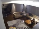 Polish wife wipes the floor