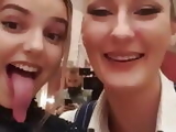 2 girls with one big tongue