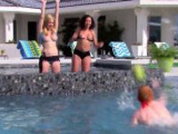 Pool party with swingers get too hot